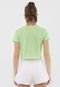 Blusa Cropped Live! Tela Verde - Marca Live!