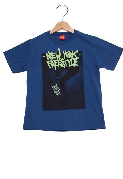Camiseta Manga Curta Kyly Freestyle Infantil Azul - Marca Kyly
