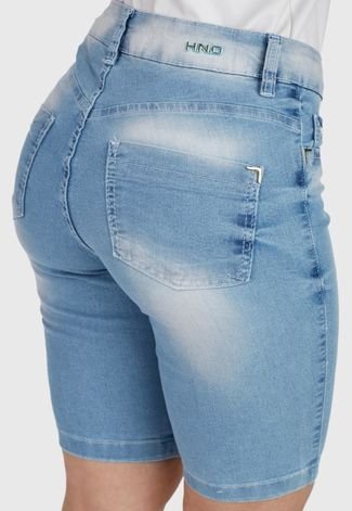 Bermuda Jeans HNO Jeans Hot Pants Comfort Plus Azul Claro