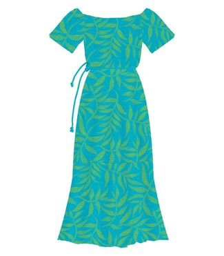 Vestido Longo Feminino Em Viscose Rovitex Verde