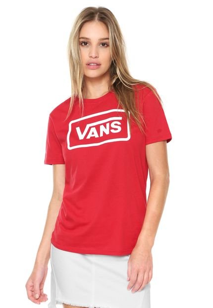 Camiseta Vans Boyfriend Boom Boom Boxy Vermelha - Marca Vans