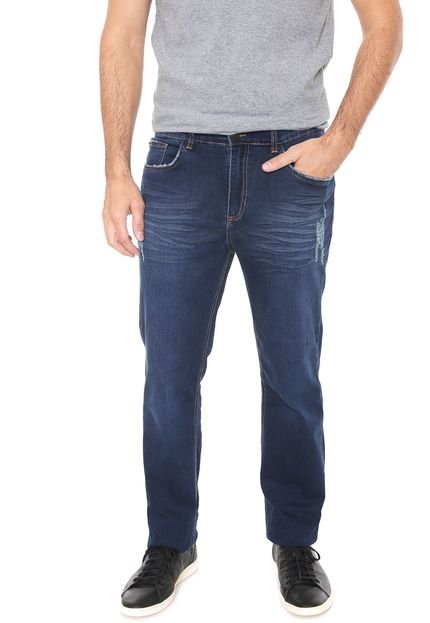 Calça Jeans Hering Slim Desgastes Azul - Marca Hering