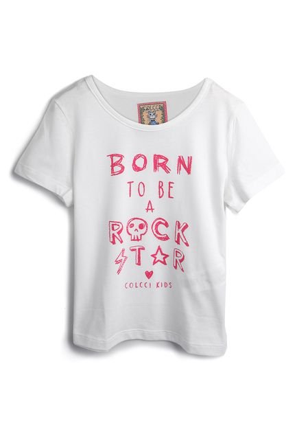 Camiseta Colcci Kids Menina Escrita Branca - Marca Colcci Kids