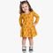 Vestido Infantil Menina Kyly Estampa de Bichinhos Amarelo Queimado - Marca Kyly