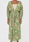 Kimono Colcci Alongado Estampado Verde - Marca Colcci