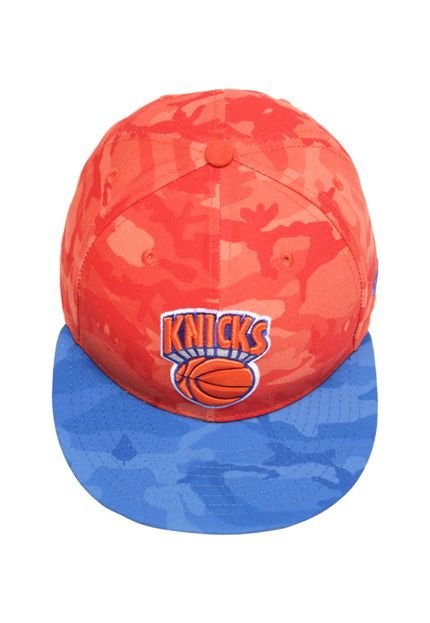 Boné New Era Fitted 59Fifty Camo New York Knicks Laranja/Azul - Marca New Era