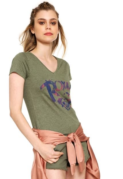 Camiseta Roxy Silk Star Flower Verde - Marca Roxy