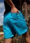 Bermuda Banho Shorts Praia Hammer Azul Royal Topázio Tactel Com Elastano - Marca Hammer