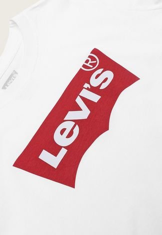 Camiseta Infantil Levis Logo Branca