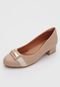 Scarpin Comfortflex Aplique Nude - Marca Comfortflex