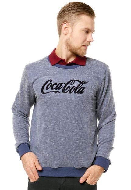 Blusa Coca-Cola Relevo Azul - Marca Coca-Cola Jeans