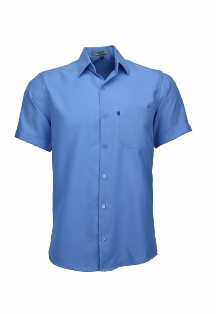 Camisa Manga Curta Amil Modelo Tradicional Com bolso 440 Azul Motorista - Marca Amil
