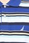 Camisa Polo Nautica Listras Azul - Marca Nautica