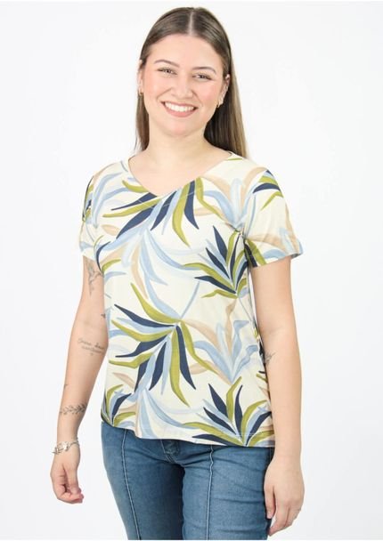 Blusa Pau a Pique Estampada Azul - Marca Pau a Pique