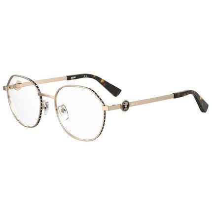 Armação de Óculos Moschino Mos586 RHL - Dourado 52 - Marca Moschino