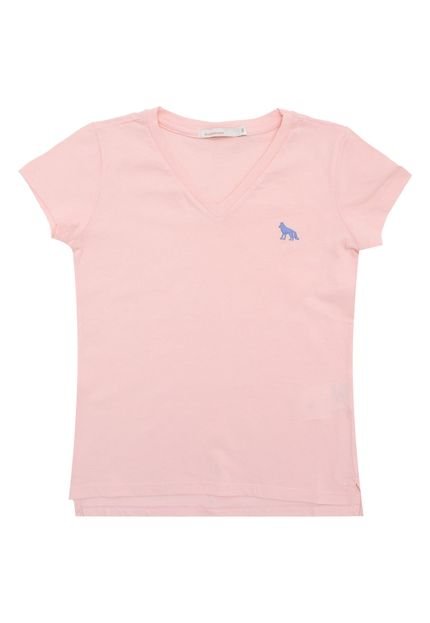 Blusa Acostamento Menina Logo Rosa - Marca Acostamento