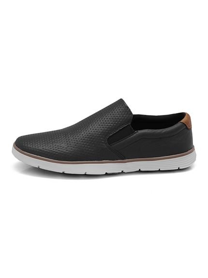 Slip On Tênis Masculino Wit Shoes Casual Couro Preto - Marca Wit Shoes