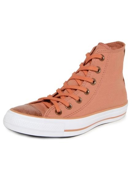 Tênis Couro Converse All Star CT AS Brush Off Leather Toecap HI Coral - Marca Converse