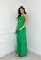 Vestido Longo Alcinha Abertura no Tórax Felicity Verde - Marca Cia do Vestido