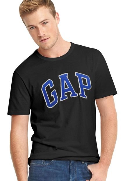 Camiseta GAP Logo Bordado Preta - Marca GAP