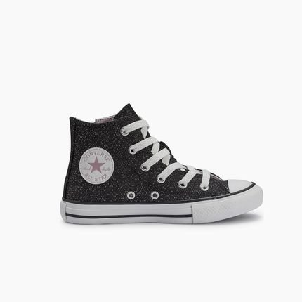 Chuck Taylor All Star Side Zip Material Shine Preto Preto - Marca Converse