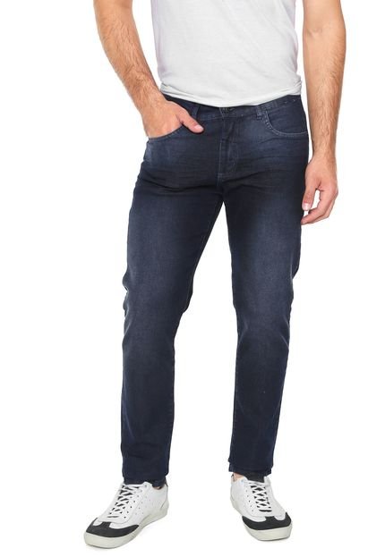 Calça Jeans Aleatory Skinny Estonada Azul-marinho - Marca Aleatory