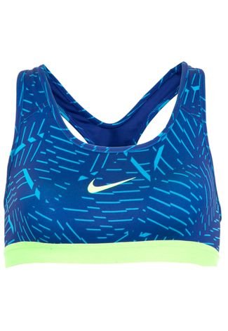 Top Nike Pro Classic Bash Bra Azul - Compre Agora