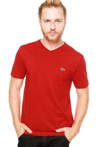 Camiseta Lacoste Lisa Vermelha