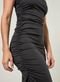 Vestido Midi Franzido Decote Reto - Marca Youcom