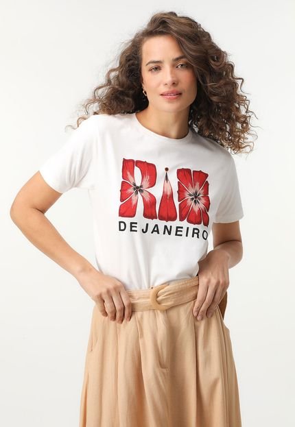Camiseta FARM Rio de Janeiro Branca - Marca FARM