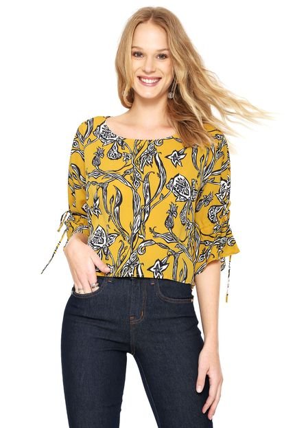 Blusa D F TOP MODA Ampla Amarela - Marca D F TOP MODA