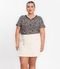 Shorts Saia Feminino Plus Size Secret Glam Bege - Marca Secret Glam