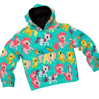 Conjunto Moletom Infantil Kit Blusa e Calça Pijama Festa Escola Estampa Personagem Ponney Rosa