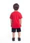 Camiseta Basic Streetwear Infantil - Vermelho - Marca Brunx Ind