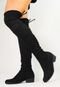 Bota Over The Knee Damannu Shoes Chloe Suede Preto - Marca Damannu Shoes