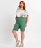 Bermuda Plus Size Em Bengaline Secret Glam Verde - Marca Secret Glam