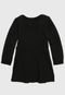 Vestido Milon Infantil Raposa Preto - Marca Milon