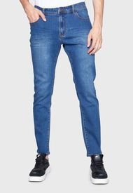Jeans Ellus Slim Mid Blue Five Pockets Basic Azul - Calce Slim Fit