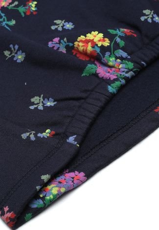 Blusa de Moletom GAP Menina Floral Azul-Marinho