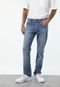 Calça de Moletom Calvin Klein Slim Acabamento Jeans Azul - Marca Calvin Klein
