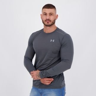 Camiseta Under Armour Heatgear Manga Longa Masculina - Preto+