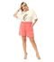 Shorts Feminino Plus Size Em Linho Secret Glam Rosa - Marca Secret Glam