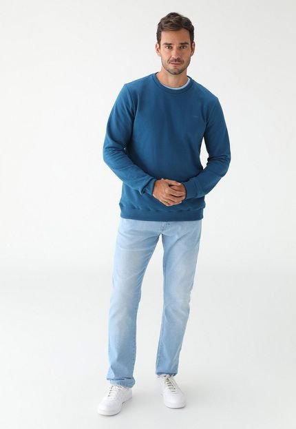 Suéter Tricot Colcci Reta Liso Azul - Marca Colcci