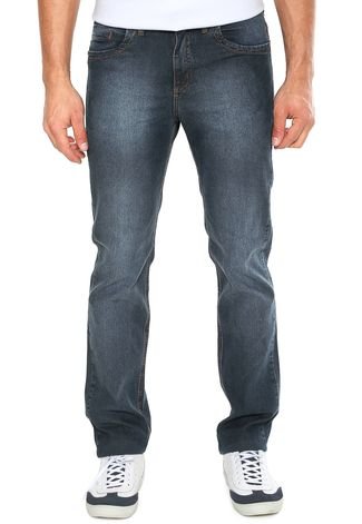 Calça Jeans Aleatory Tradicional Reta Comfort Azul