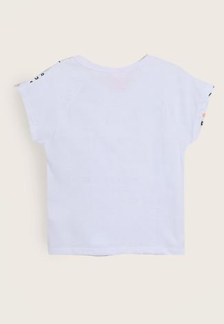 Camiseta Infantil Kamylus Lettering Branca
