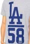 Camiseta New Era Team 3 Los Angeles Dodgers Cinza - Marca New Era
