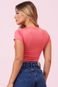 Camiseta Feminina Cropped Basic Planet Girls Rosa - Marca Planet Girls