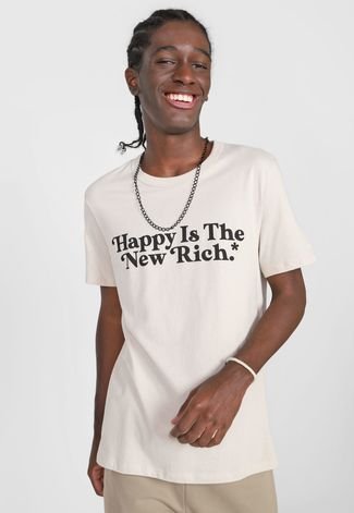 Camiseta Hering Happy Off-White