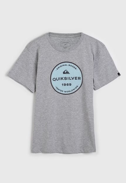 Camiseta Quiksilver Infantil Logo Cinza - Marca Quiksilver