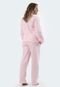 Pijama Feminino Linha Noite Longo Inverno Plush Super Conforto Rosa - Marca Linha Noite